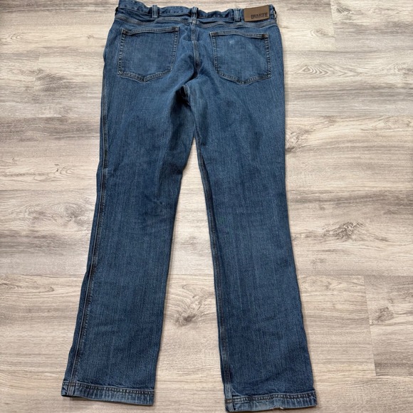 Duluth Trading Co Standard Fit Mens Jeans 38x34 Blue Cotton Spandex Straight Leg - Picture 7 of 13